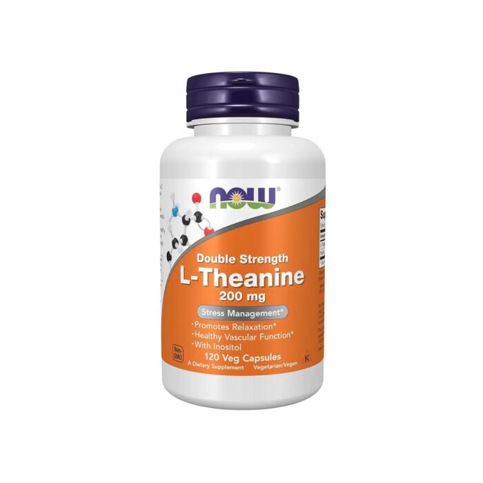 NOW Foods Double Strength L-Theanine - Stress Relief & Relaxation - Image 1