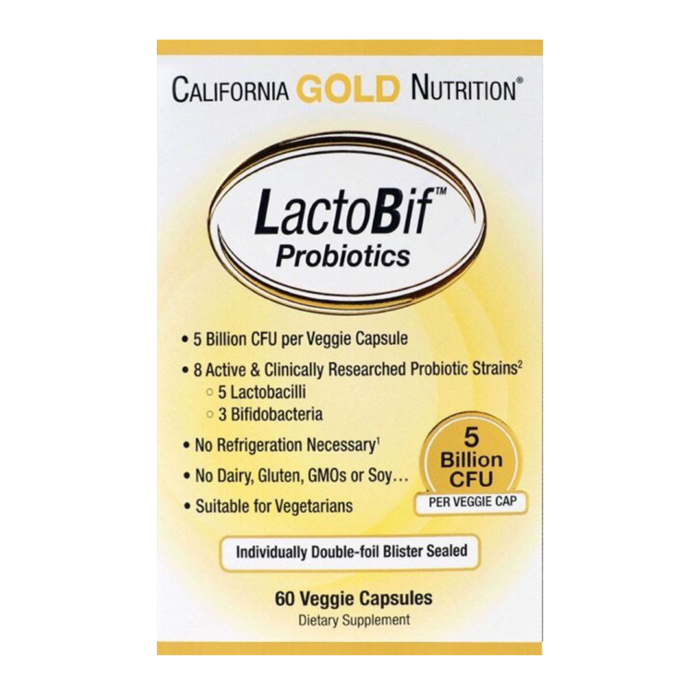 California Gold Nutrition LactoBif Probiotics - 5 Billion CFU - Image 1