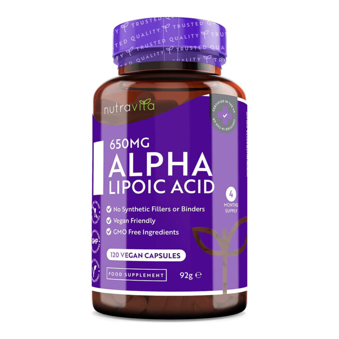 Nutravita Alpha Lipoic Acid 650mg - High Potency Antioxidant Supplement - Image 1
