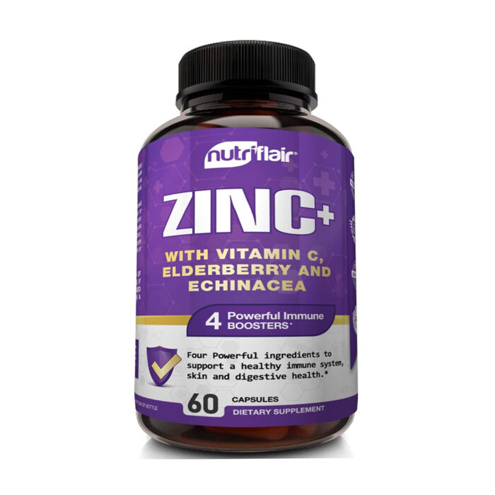 Nutriflair Zinc+ - Immune Booster with Vitamin C, Elderberry, and Echinacea - Image 1