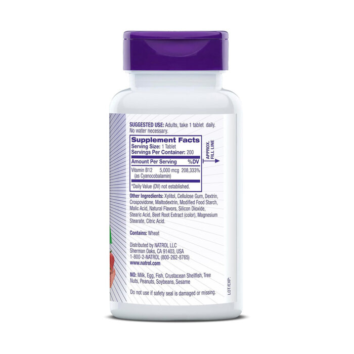 Natrol Vitamin B-12 5000mcg Fast Dissolve Tablets - Image 2