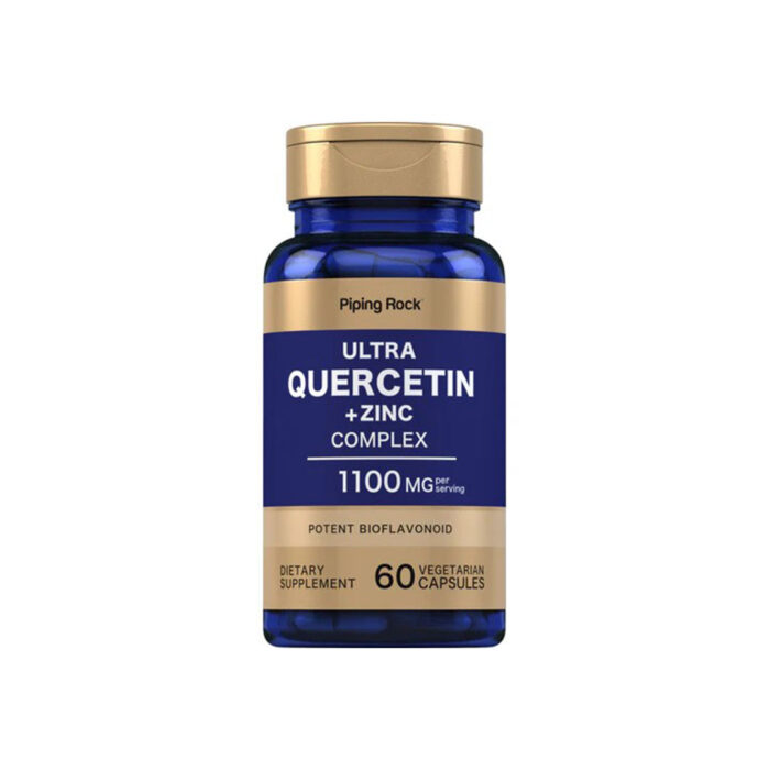 Piping Rock Ultra Quercetin + Zinc Complex 1100 mg - 60 Vegetarian Capsules - Image 1