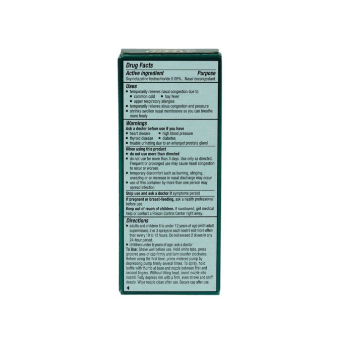 Oxymetazoline HCl 0.05% Nasal Spray | Fast Relief from Nasal and Sinus Congestion - Image 2