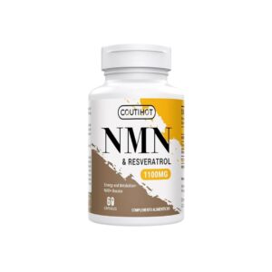 Coutihot NMN and Trans-Resveratrol 1100mg – Antioxidant Support for Longevity with Black Pepper – 60 Vegan Capsules