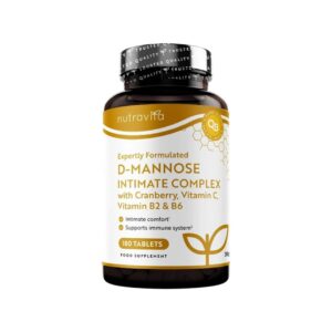 Nutravita D-Mannose Intimate Complex – with Cranberry, Vitamin C, B2 & B6 (180 Tablets)