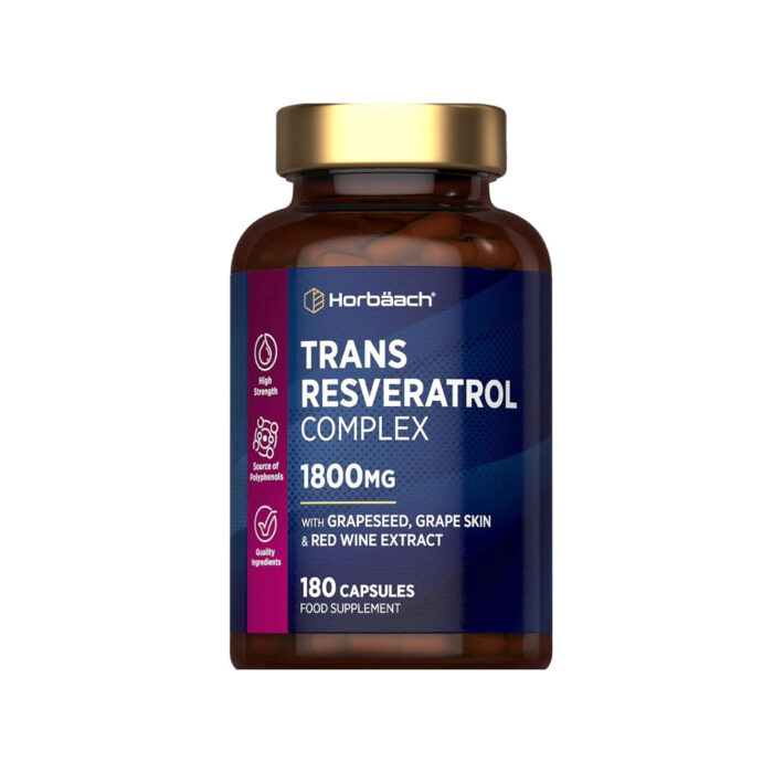 Artboard 1 Horbaach Trans Resveratrol Complex – 1800mg – 180 Capsules - Image 1