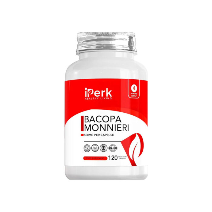 Artboard 1 copy 12 iPerk Healthy Living Bacopa Monnieri – 500mg – 120 Vegetarian Capsules - Image 1