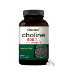 NatureBell Choline with Omega-3 – 500mg – 240 Capsules
