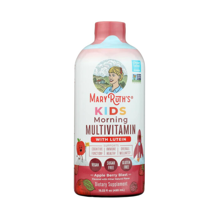 Artboard 1 copy 21 (1) MaryRuth's Kids Morning Multivitamin with Lutein – Apple Berry Blast (450 mL) - Image 1