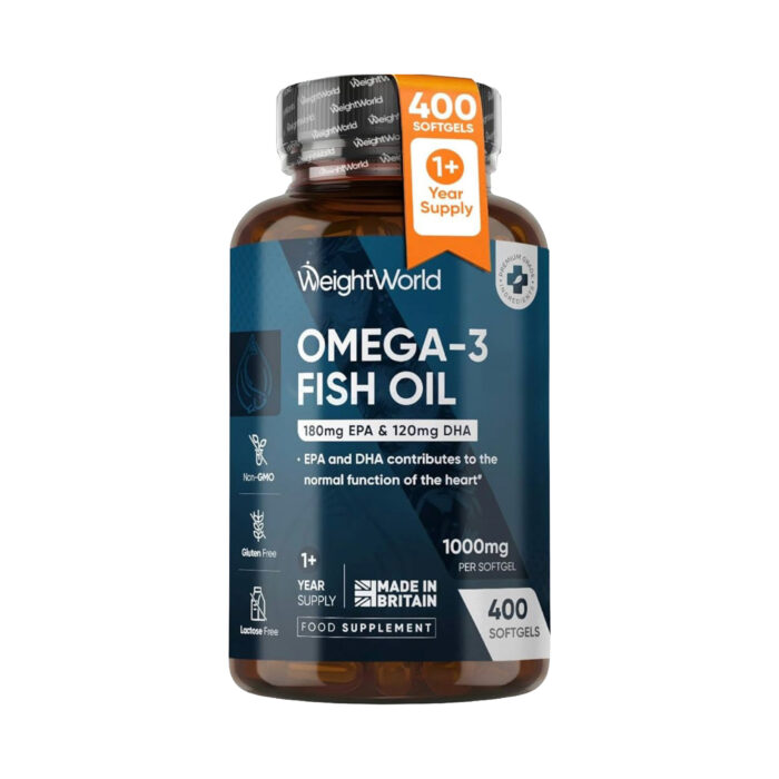 Artboard 1 copy 5 WeightWorld Omega-3 Fish Oil – 1000mg – 400 Softgels - Image 1