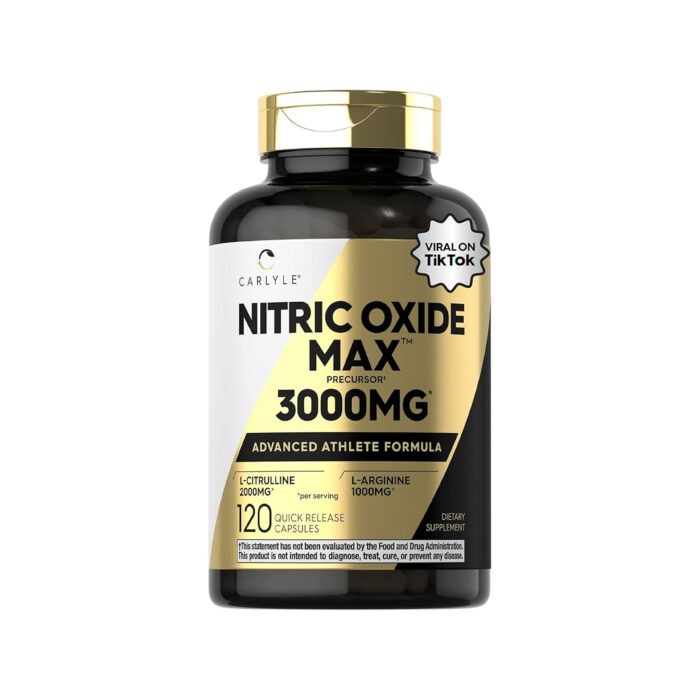 Carlyle Nitric Oxide Max 3000mg – 120 Quick Release Capsules - Image 1